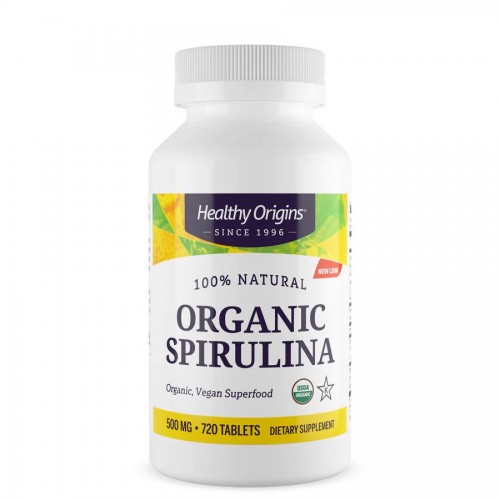 Healthy Origins Organic Spirulina 500 mg, 720 таблеток CN13714 Healthy Origins
