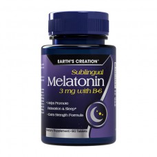 Натуральная добавка Earth‘s Creation Melatonin 3 mg with B6, 60 таблеток Натуральная добавка Earth‘s Creation Melatonin 3 mg with B6, 60 таблеток