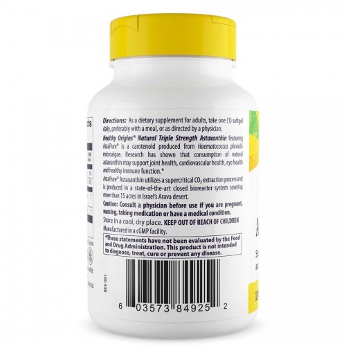 Натуральная добавка Healthy Origins Astaxanthin Triple Strength 12 mg, 60 капсул CN13725 Healthy Origins Натуральная добавка Healthy Origins Astaxanthin Triple Strength 12 mg, 60 капсул CN13725 Healthy Origins