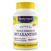 Натуральная добавка Healthy Origins Astaxanthin Triple Strength 12 mg, 60 капсул Натуральная добавка Healthy Origins Astaxanthin Triple Strength 12 mg, 60 капсул