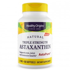 Натуральная добавка Healthy Origins Astaxanthin Triple Strength 12 mg, 60 капсул Натуральная добавка Healthy Origins Astaxanthin Triple Strength 12 mg, 60 капсул