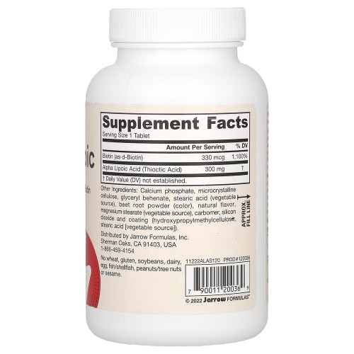 Jarrow Formulas Alpha Lipoic Sustain with Biotin, 60 таблеток CN16585 Jarrow Formulas Jarrow Formulas Alpha Lipoic Sustain with Biotin, 60 таблеток CN16585 Jarrow Formulas