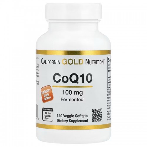 Натуральная добавка California Gold Nutrition CoQ10 100 mg, 120 вегакапсул CN17150 California Gold Nutrition
