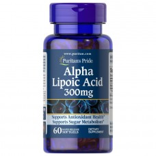 Натуральная добавка Puritan's Pride Alpha Lipoic Acid 300 mg, 60 гелевых капсул Натуральная добавка Puritan's Pride Alpha Lipoic Acid 300 mg, 60 гелевых капсул