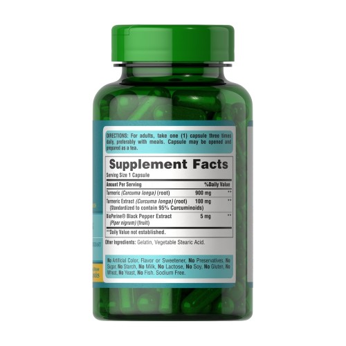 Puritan's Pride Turmeric Curcumin 1000 mg with BioPerine 5 mg, 60 капсул CN13143 Puritan's Pride Puritan's Pride Turmeric Curcumin 1000 mg with BioPerine 5 mg, 60 капсул CN13143 Puritan's Pride