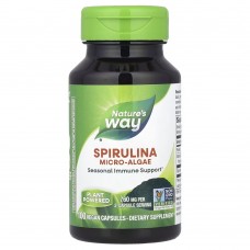 Nature's Way Spirulina Micro-Algae, 100 вегакапсул Nature's Way Spirulina Micro-Algae, 100 вегакапсул
