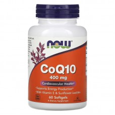 NOW CoQ-10 400 mg, 60 капсул NOW CoQ-10 400 mg, 60 капсул