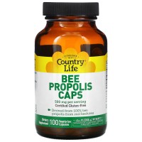 Натуральна добавка Country Life Bee Propolis Caps, 100 вегакапсул Натуральна добавка Country Life Bee Propolis Caps, 100 вегакапсул