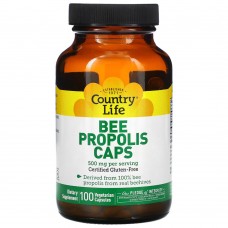 Натуральна добавка Country Life Bee Propolis Caps, 100 вегакапсул Натуральна добавка Country Life Bee Propolis Caps, 100 вегакапсул