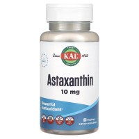 Натуральная добавка KAL Astaxanthin 10 mg, 60 вегакапсул Натуральная добавка KAL Astaxanthin 10 mg, 60 вегакапсул