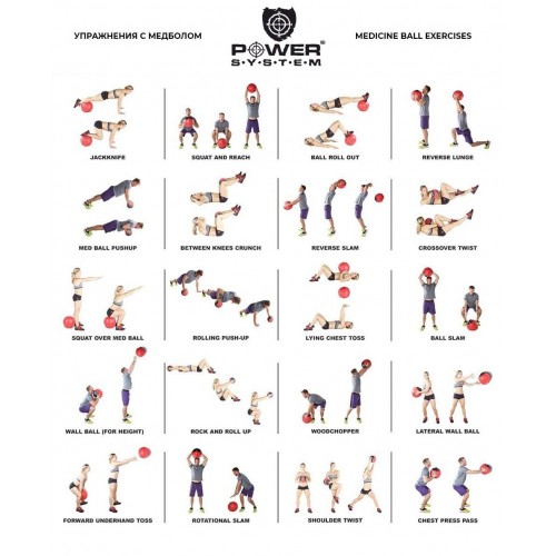 Медбол Medicine Ball Power System PS-4138 8 кг 4138BU-0 PowerSystem Медбол Medicine Ball Power System PS-4138 8 кг 4138BU-0 PowerSystem