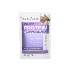 ActivLab Whey Protein with Marine Collagen, 30 грамм - Белый шоколад-малина ActivLab Whey Protein with Marine Collagen, 30 грамм - Белый шоколад-малина