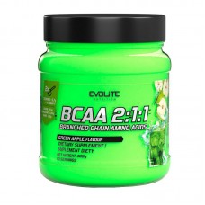 Evolite Nutrition BCAA 2:1:1, 400 грам - Зелене яблуко Evolite Nutrition BCAA 2:1:1, 400 грам - Зелене яблуко