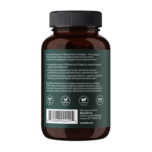 Mind Shi Mind Shi 4 Mushroom Complex 1000 mg, 60 капсул CN20376-1 Mind Shi Mind Shi 4 Mushroom Complex 1000 mg, 60 капсул CN20376-1