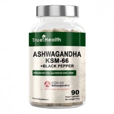 True Health Ashwagandha KSM-66 + Black Piperine, 90 вегакапсул True Health Ashwagandha KSM-66 + Black Piperine, 90 вегакапсул