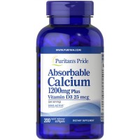 Puritan's Pride Absorbable Calcium 1200 mg, 200 капсул Puritan's Pride Absorbable Calcium 1200 mg, 200 капсул
