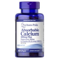 Puritan's Pride Absorbable Calcium 600 mg, 60 капсул Puritan's Pride Absorbable Calcium 600 mg, 60 капсул