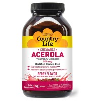 Country Life Acerola 500 mg, 90 жувальних таблеток - Ягоди