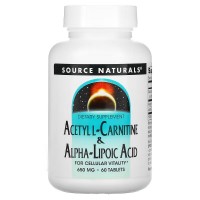 Source Naturals Acetyl L-Carnitine & Alpha Lipoic Acid 650 mg, 60 таблеток Source Naturals Acetyl L-Carnitine & Alpha Lipoic Acid 650 mg, 60 таблеток