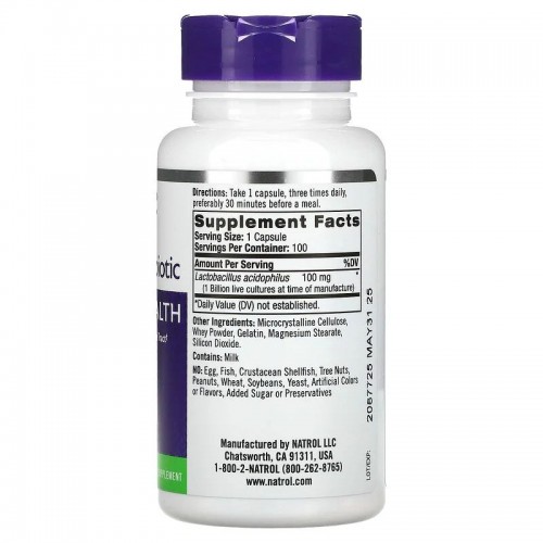 Natrol Acidophilus Probiotic, 100 капсул CN13349 Natrol Natrol Acidophilus Probiotic, 100 капсул CN13349 Natrol