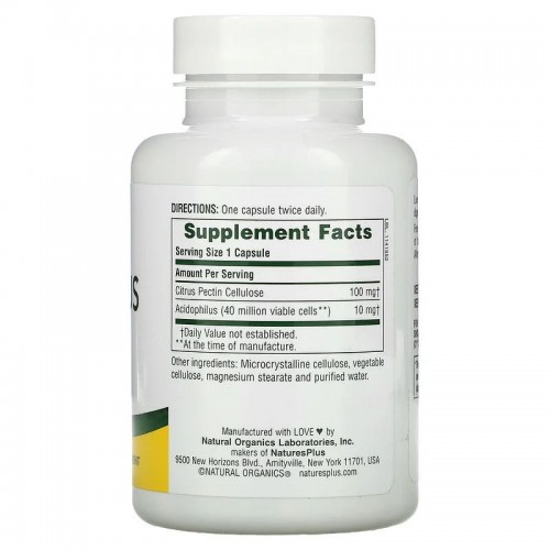 Ацидофіл Natures Plus Acidophilus with Pectin, 90 капсул з пектином CN13522 Natures Plus Ацидофіл Natures Plus Acidophilus with Pectin, 90 капсул з пектином CN13522 Natures Plus