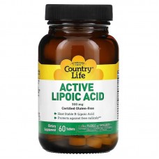 Country Life Active Lipoic Acid 300 mg, 60 таблеток Country Life Active Lipoic Acid 300 mg, 60 таблеток
