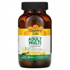 Country Life Adult Multi, 60 жувальних таблеток - Ананас-апельсин Country Life Adult Multi, 60 жувальних таблеток - Ананас-апельсин