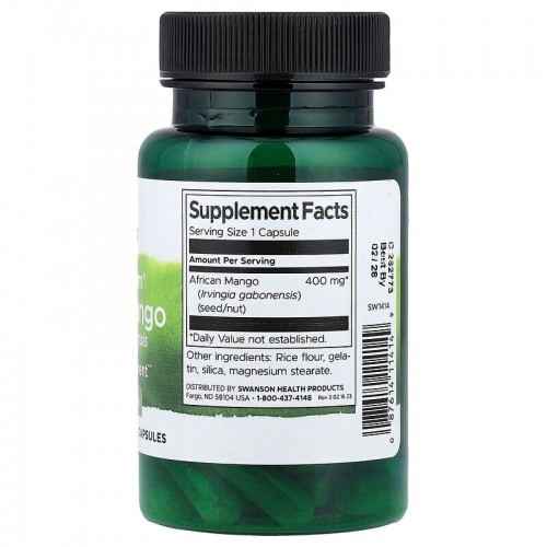 Swanson African Mango 400 mg Full Spectrum, 60 капсул CN20220-1 Swanson Swanson African Mango 400 mg Full Spectrum, 60 капсул CN20220-1 Swanson