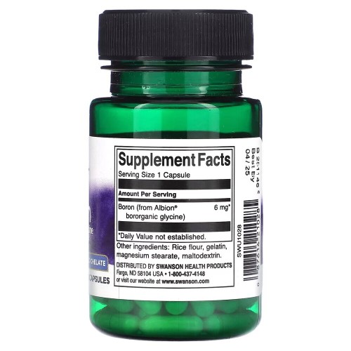Swanson Swanson Albion Boron Bororganic Glycine, 60 вегакапсул CN16082 Swanson Swanson Albion Boron Bororganic Glycine, 60 вегакапсул CN16082