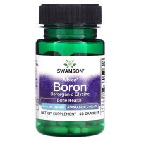 Swanson Albion Boron Bororganic Glycine, 60 вегакапсул Swanson Albion Boron Bororganic Glycine, 60 вегакапсул