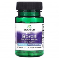Swanson Albion Boron Bororganic Glycine, 60 вегакапсул Swanson Albion Boron Bororganic Glycine, 60 вегакапсул