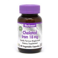 Bluebonnet Nutrition Albion Chelated Iron 18 mg, 90 вегакапсул Bluebonnet Nutrition Albion Chelated Iron 18 mg, 90 вегакапсул