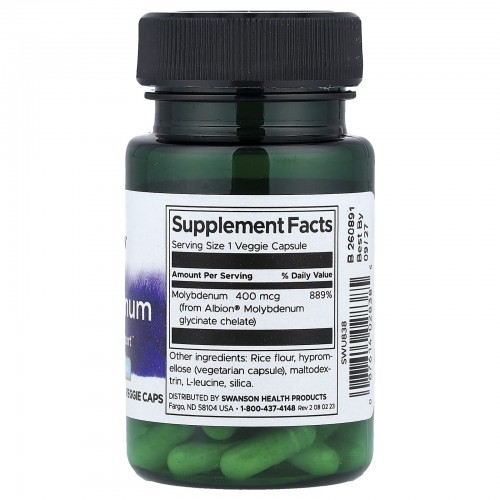 Swanson Albion Molybdenum 400 mcg, 60 вегакапсул CN20202-1 Swanson Swanson Albion Molybdenum 400 mcg, 60 вегакапсул CN20202-1 Swanson