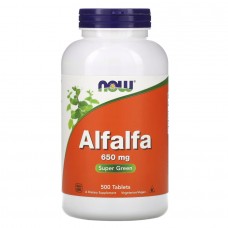 NOW Alfalfa 650 mg, 500 таблеток