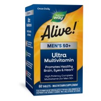 Nature's Way Alive! Once Daily Men's 50+ Ultra Potency, 60 таблеток Nature's Way Alive! Once Daily Men's 50+ Ultra Potency, 60 таблеток