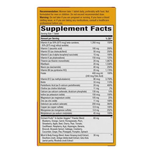 Nature's Way Alive! Once Daily Women's 50+ Ultra Potency, 60 таблеток CN12295 Nature's Way Nature's Way Alive! Once Daily Women's 50+ Ultra Potency, 60 таблеток CN12295 Nature's Way