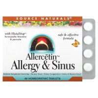 Source Naturals Allercetin Allergy & Sinus, 48 таблеток Source Naturals Allercetin Allergy & Sinus, 48 таблеток