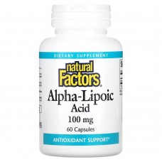 Natural Factors Alpha-Lipoic Acid 100 mg, 60 капсул Natural Factors Alpha-Lipoic Acid 100 mg, 60 капсул