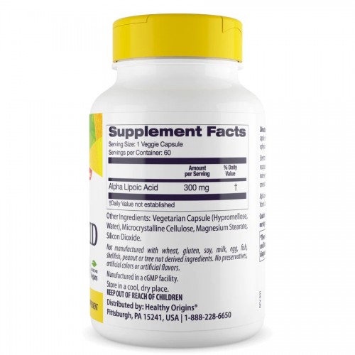 Healthy Origins Alpha Lipoic Acid 300 mg, 150 вегакапсул CN13685 Healthy Origins Healthy Origins Alpha Lipoic Acid 300 mg, 150 вегакапсул CN13685 Healthy Origins