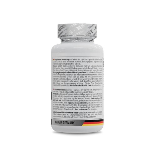 MST Nutrition Alpha Lipoic Acid, 60 капсул CN16562 MST MST Nutrition Alpha Lipoic Acid, 60 капсул CN16562 MST