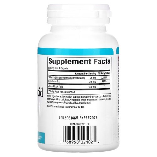 Natural Factors Alpha-Lipoic Acid with B1 & B2, 60 вегакапсул CN16778 Natural Factors Natural Factors Alpha-Lipoic Acid with B1 & B2, 60 вегакапсул CN16778 Natural Factors