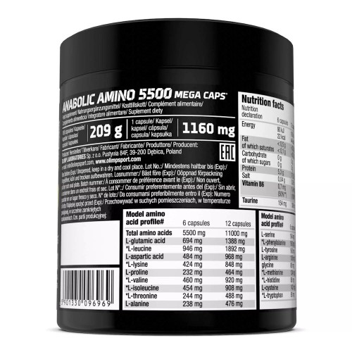 Olimp Sport Nutrition Anabolic Amino 5500, 180 капсул CN15587 Olimp Olimp Sport Nutrition Anabolic Amino 5500, 180 капсул CN15587 Olimp