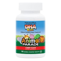 Natures Plus Animal Parade DHA for Kids, 90 жевательных таблеток - Вишня Natures Plus Animal Parade DHA for Kids, 90 жевательных таблеток - Вишня