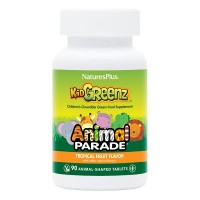 Natures Plus Animal Parade Kid Greenz, 90 жевательных таблеток - Тропические фрукти Natures Plus Animal Parade Kid Greenz, 90 жевательных таблеток - Тропические фрукти