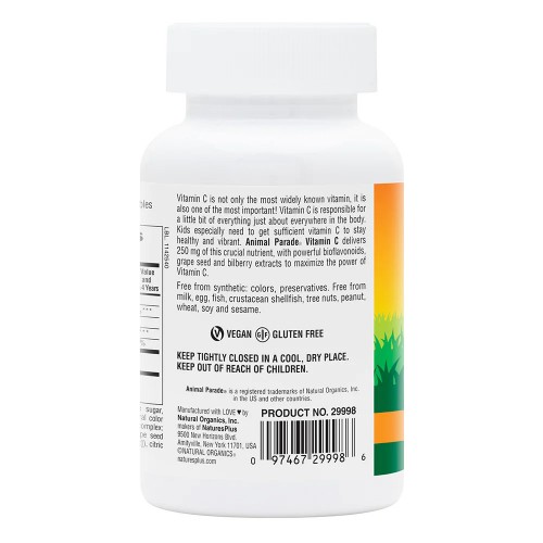 Natures Plus Animal Parade Vitamin C, 90 жувальних таблеток - Апельсин CN11820-1 Natures Plus Natures Plus Animal Parade Vitamin C, 90 жувальних таблеток - Апельсин CN11820-1 Natures Plus