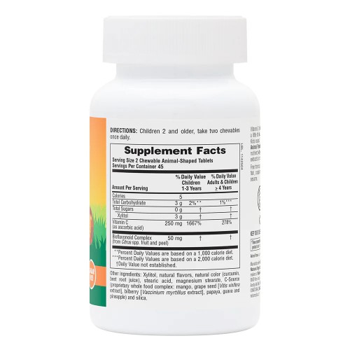 Natures Plus Animal Parade Vitamin C Sugar-Free, 90 жувальних таблеток - Апельсин CN11821-2 Natures Plus Natures Plus Animal Parade Vitamin C Sugar-Free, 90 жувальних таблеток - Апельсин CN11821-2 Natures Plus