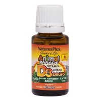 Natures Plus Animal Parade Vitamin D3 Liquid Drops, 10 мл - Апельсин Natures Plus Animal Parade Vitamin D3 Liquid Drops, 10 мл - Апельсин