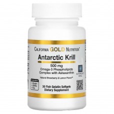 California Gold Nutrition Antarctic Krill Oil 500 mg, 30 капсул California Gold Nutrition Antarctic Krill Oil 500 mg, 30 капсул