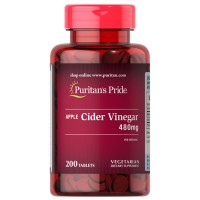 Puritan's Pride Apple Cider Vinegar 480 mg, 200 таблеток Puritan's Pride Apple Cider Vinegar 480 mg, 200 таблеток