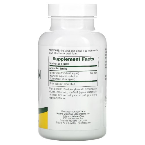Natures Plus Apple Pectin 500 mg, 180 таблеток CN11678 Natures Plus Natures Plus Apple Pectin 500 mg, 180 таблеток CN11678 Natures Plus
